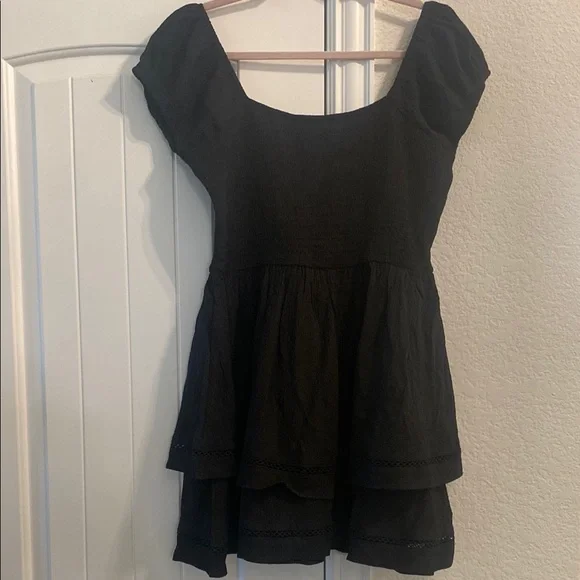 Kittenish x Flag & Anthem Black Tiered Dress, L NWT - Picture 5 of 5